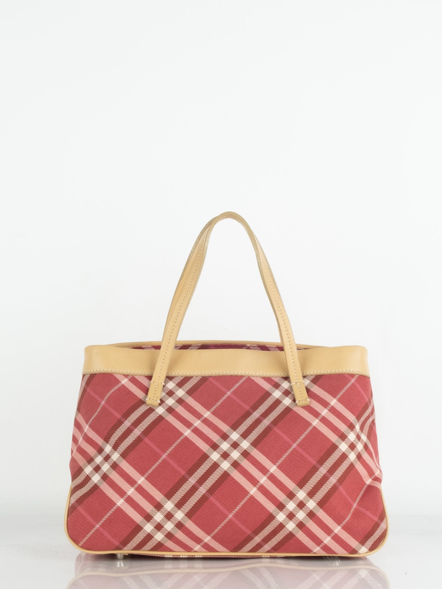 Burberry Red Check Canvas Tote
