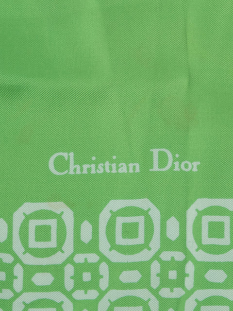 Christian Dior Silk Scarf Lime