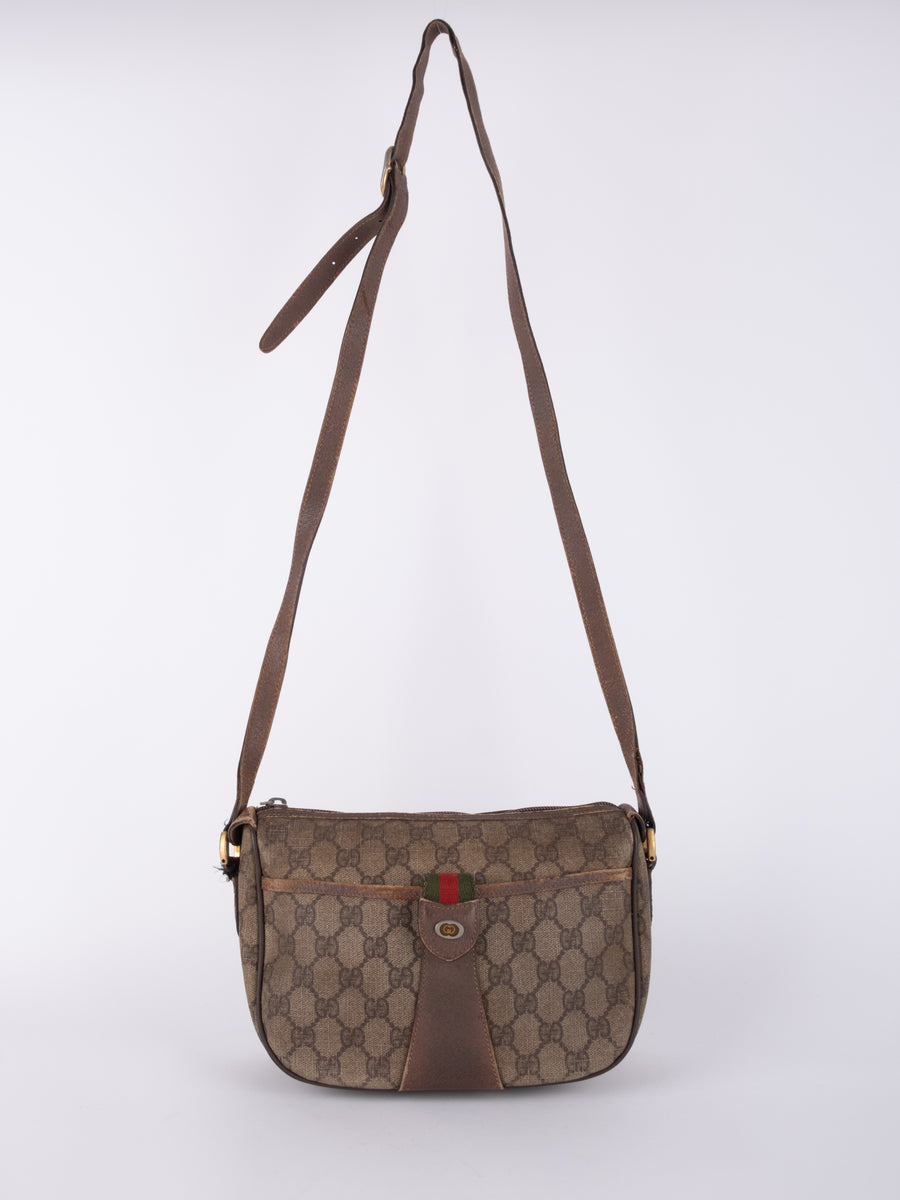 GUCCI GG Canvas Vintage Shoulder Bag