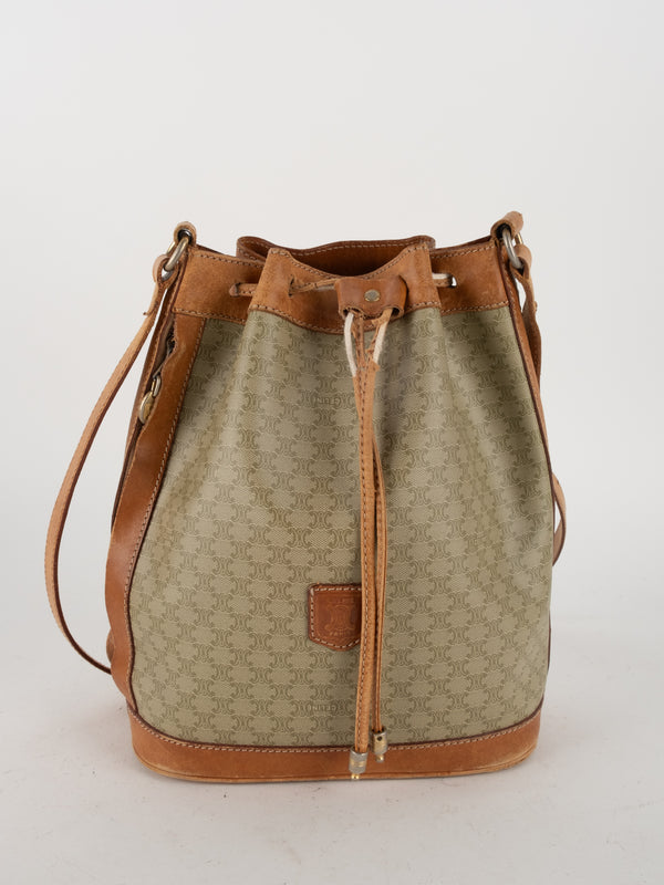 CELINE Macadam Canvas Bucket Bag