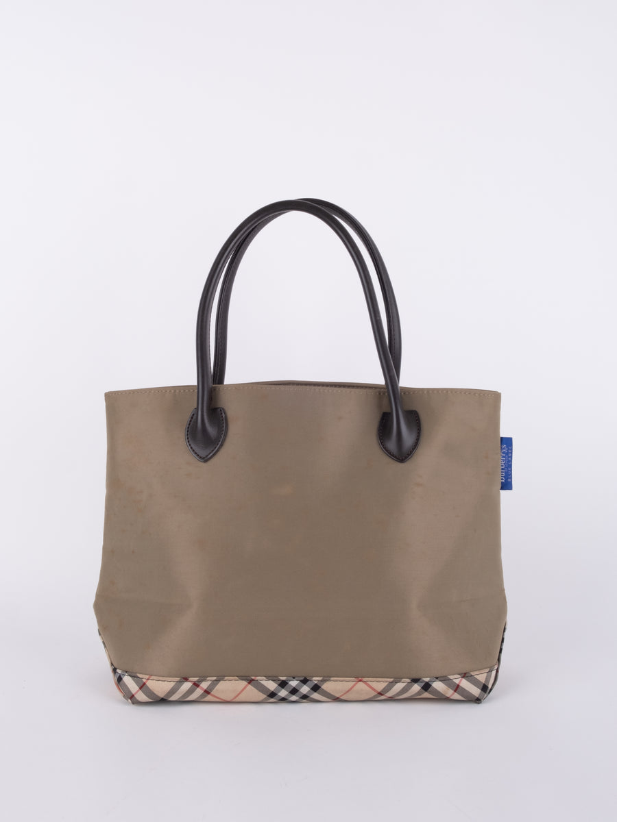 BURBERRY Vintage Nova Check Trim Tote Bag