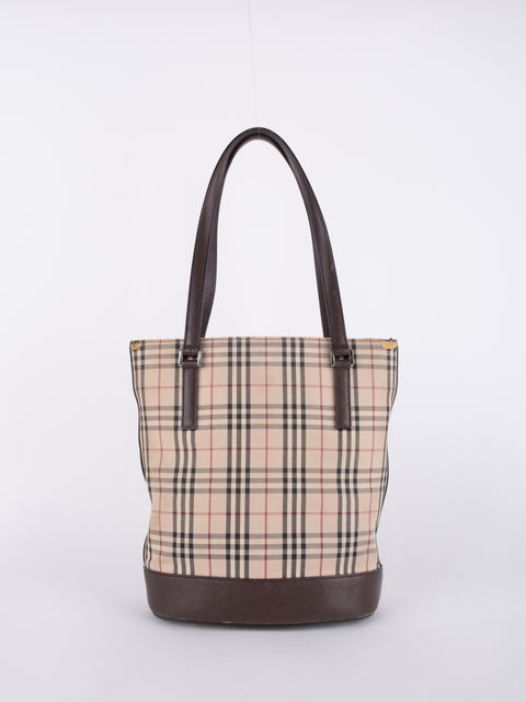 BURBERRY Vintage Nova Check Tote Bag
