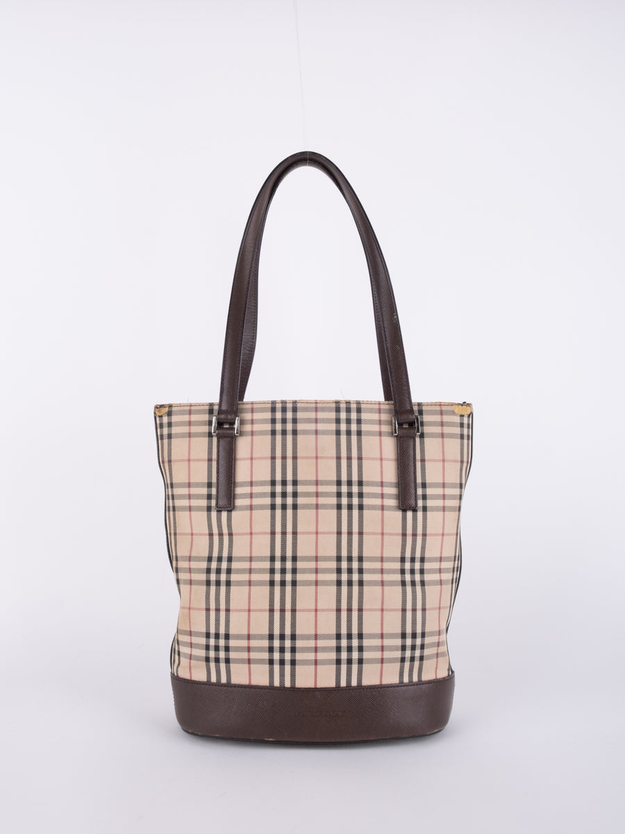 BURBERRY Vintage Nova Check Tote Bag