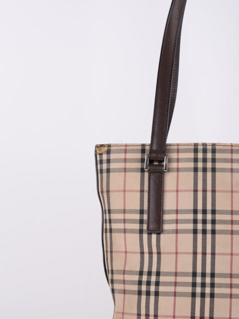 BURBERRY Vintage Nova Check Tote Bag