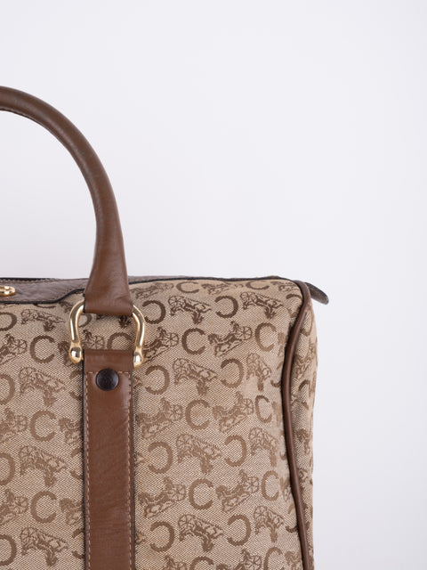Celine Macadam Vintage Brown Tote Bag