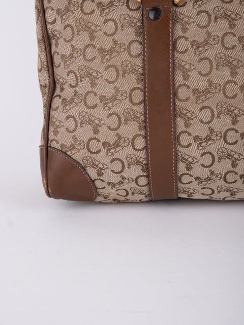 Celine Macadam Vintage Brown Tote Bag