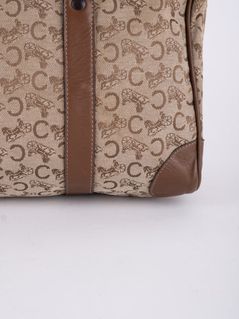 Celine Macadam Vintage Brown Tote Bag