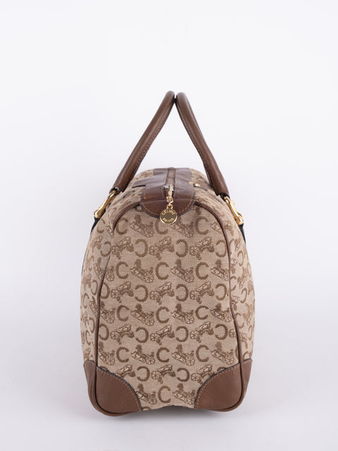 Celine Macadam Vintage Brown Tote Bag