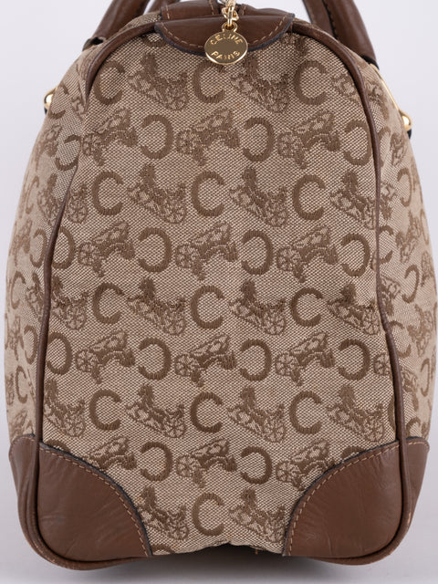 Celine Macadam Vintage Brown Tote Bag