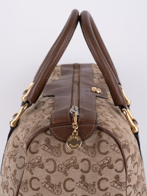 Celine Macadam Vintage Brown Tote Bag