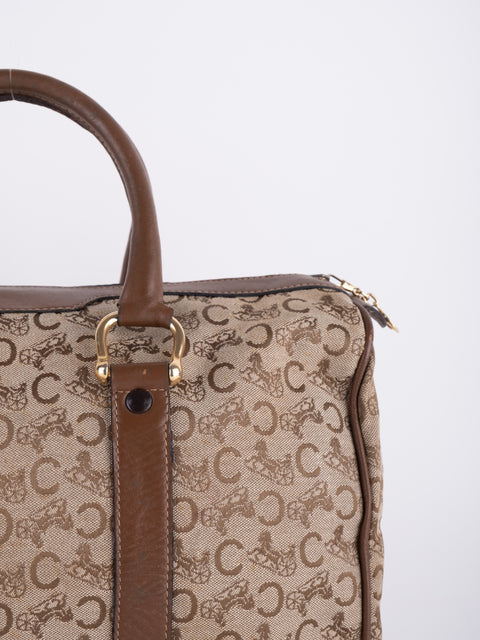 Celine Macadam Vintage Brown Tote Bag