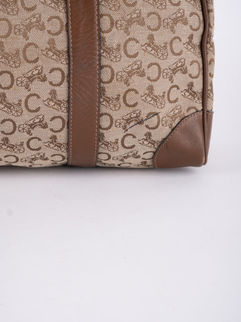 Celine Macadam Vintage Brown Tote Bag