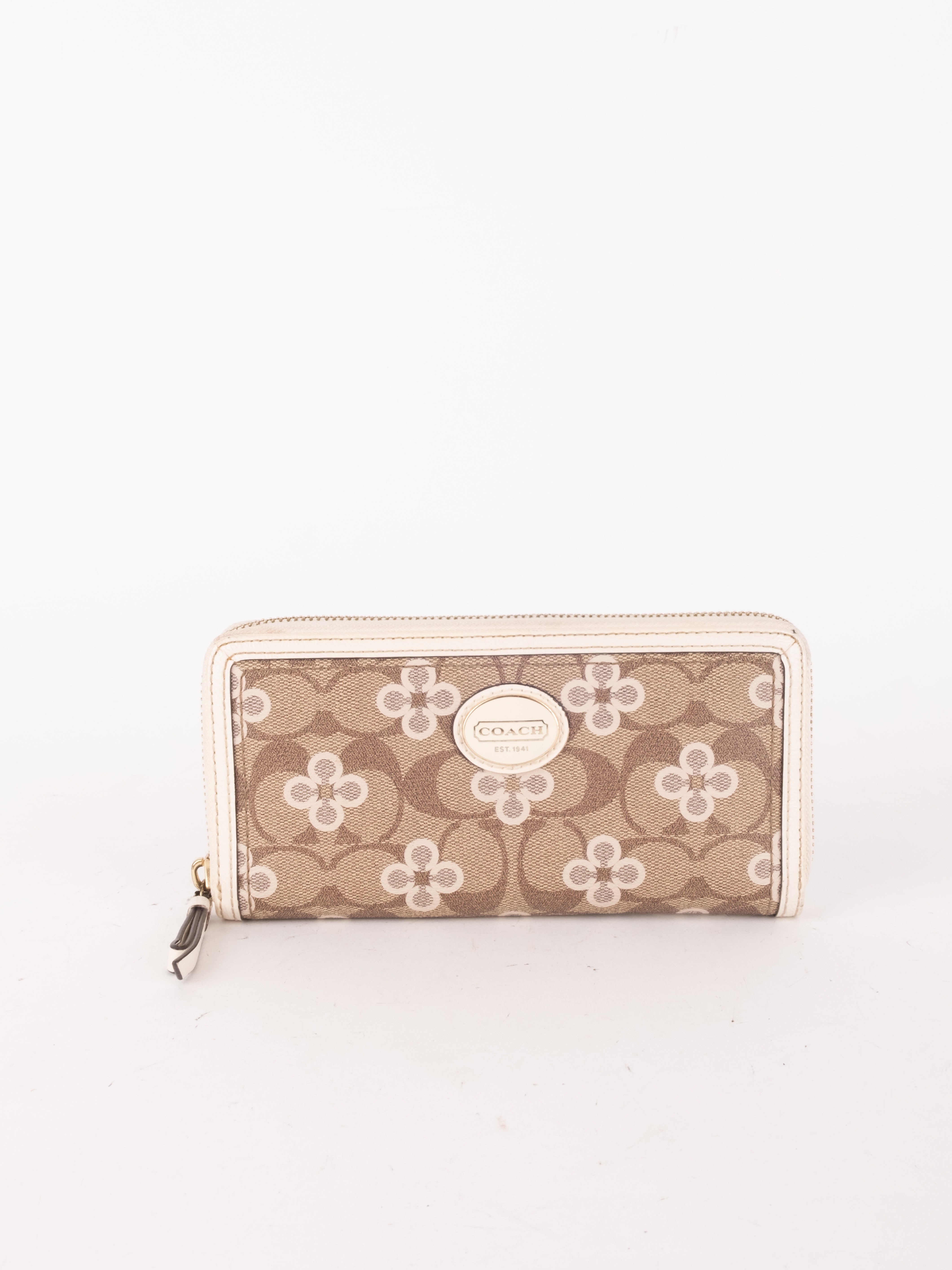 Coach Signature Zip Around Wallet