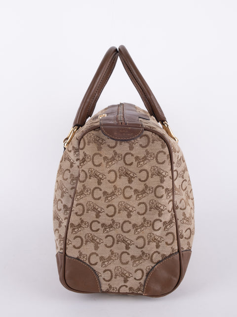 Celine Macadam Vintage Brown Tote Bag