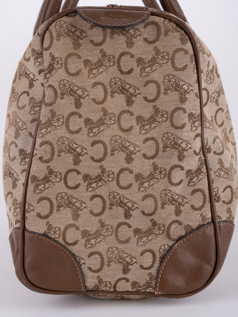 Celine Macadam Vintage Brown Tote Bag