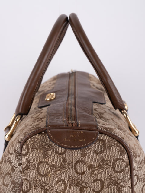 Celine Macadam Vintage Brown Tote Bag