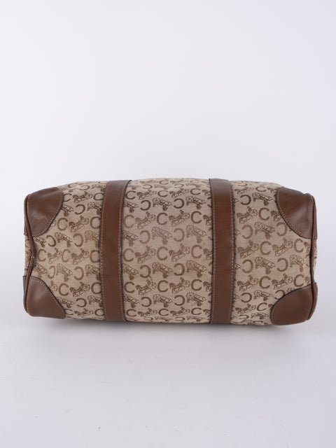 Celine Macadam Vintage Brown Tote Bag
