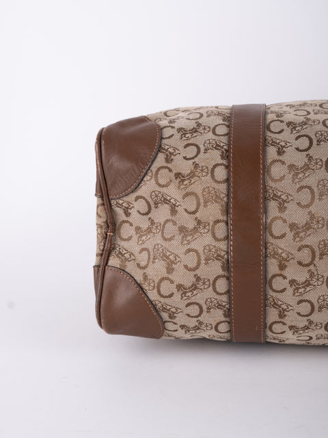 Celine Macadam Vintage Brown Tote Bag