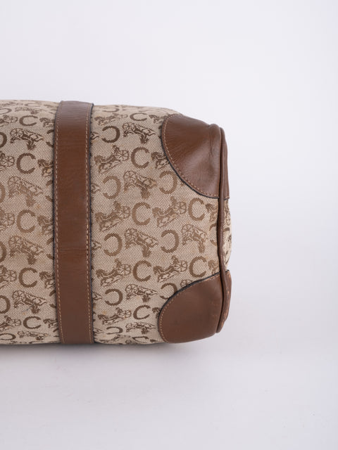 Celine Macadam Vintage Brown Tote Bag