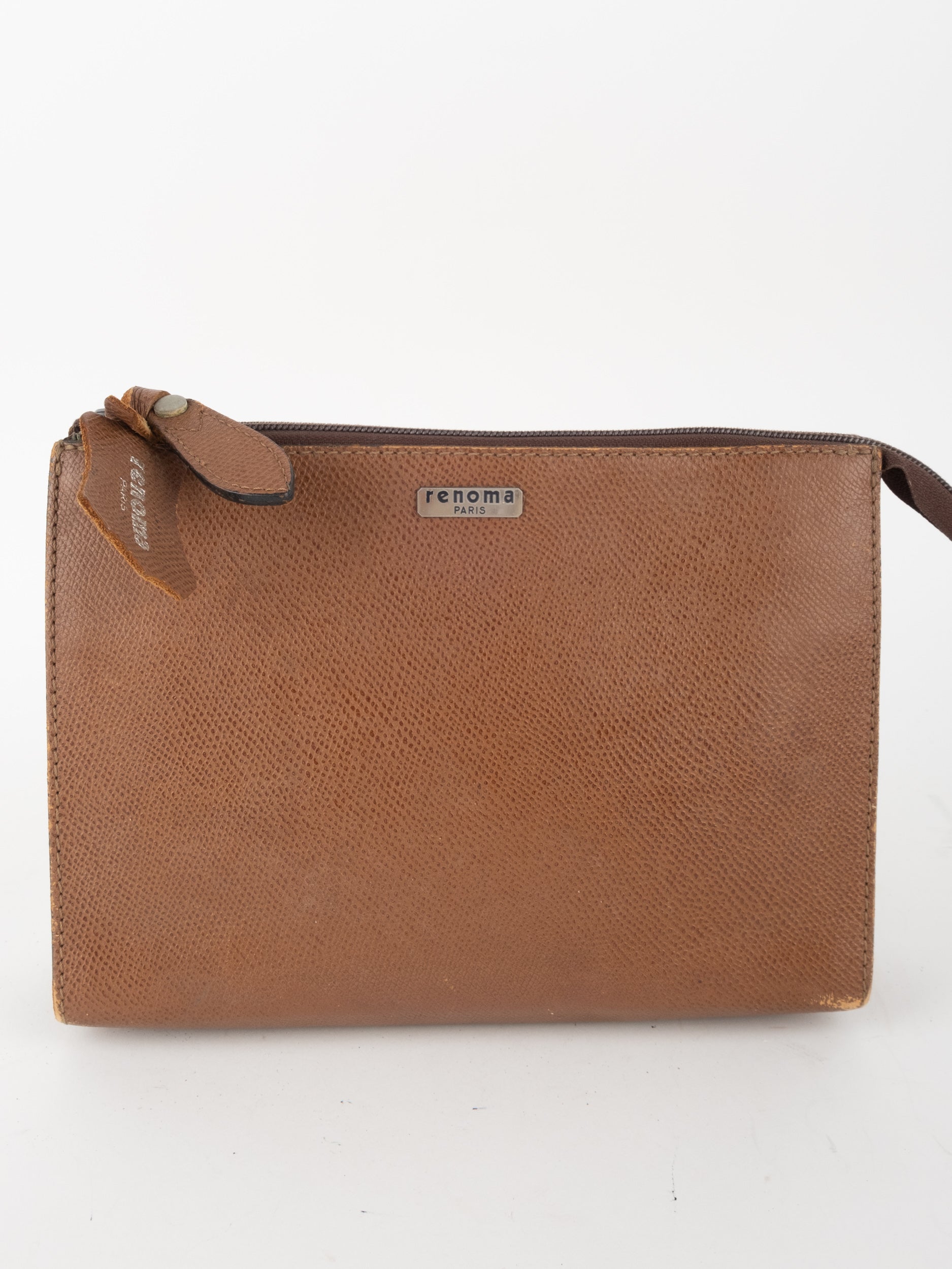 Renoma Vintage Leather Pouch Brown Minimal Classic