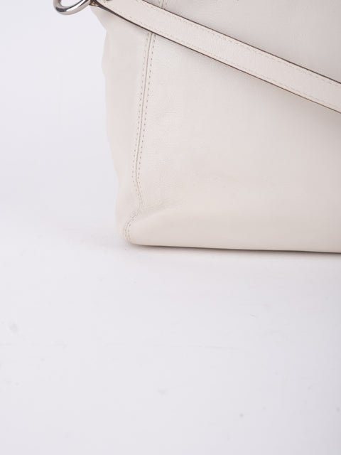 Coach Vintage White Leather Satchel Bag