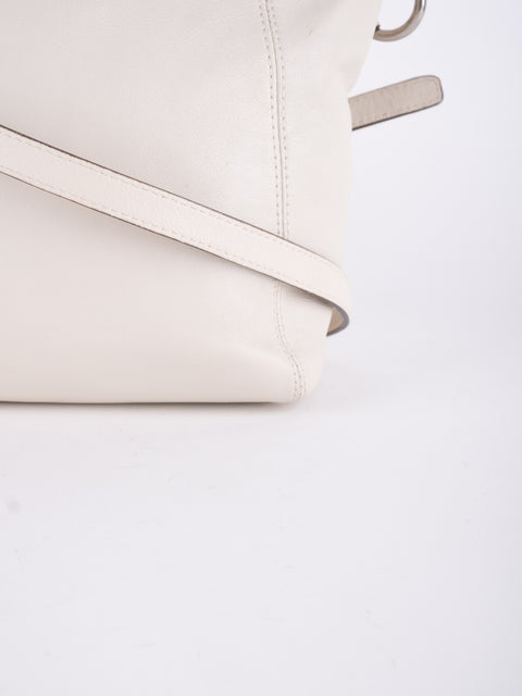 Coach Vintage White Leather Satchel Bag