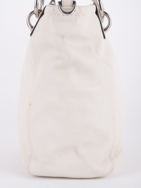 Coach Vintage White Leather Satchel Bag