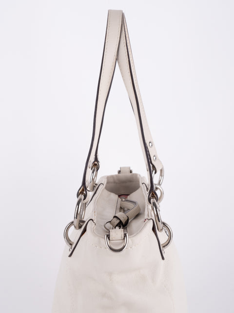 Coach Vintage White Leather Satchel Bag
