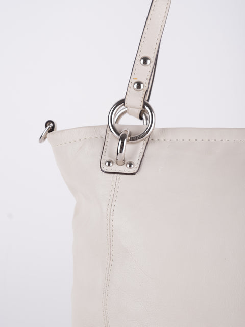 Coach Vintage White Leather Satchel Bag