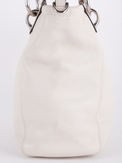 Coach Vintage White Leather Satchel Bag