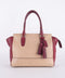 Coach Vintage Beige and Burgundy Mini Tote Bag