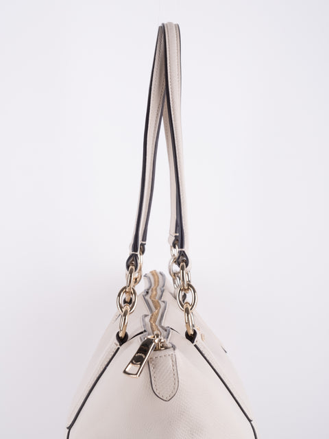 Coach Vintage White Leather Shoulder Tote Bag