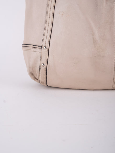 Coach Vintage Beige Leather Shoulder Bag
