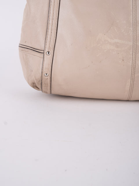 Coach Vintage Beige Leather Shoulder Bag