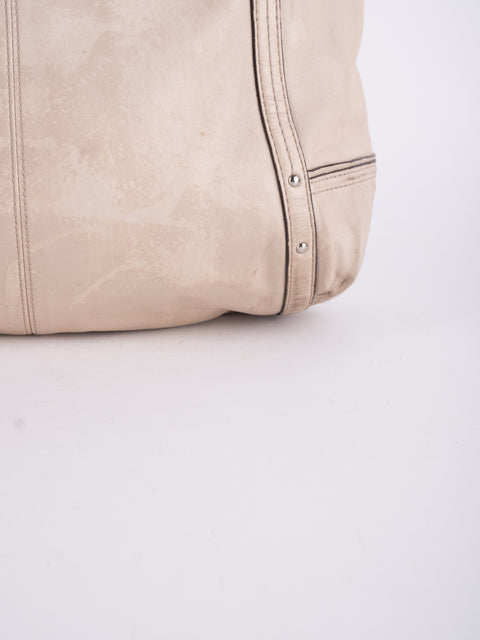 Coach Vintage Beige Leather Shoulder Bag