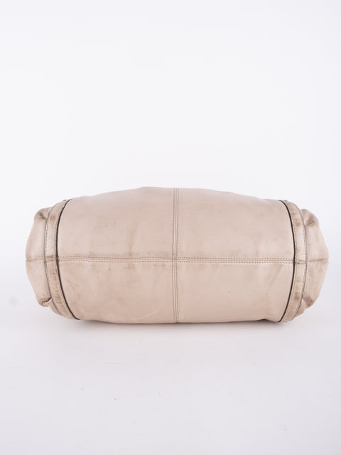 Coach Vintage Beige Leather Shoulder Bag