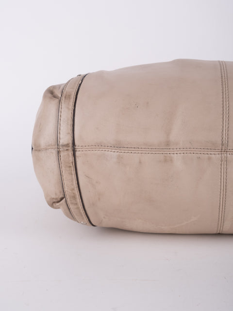 Coach Vintage Beige Leather Shoulder Bag