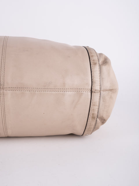 Coach Vintage Beige Leather Shoulder Bag