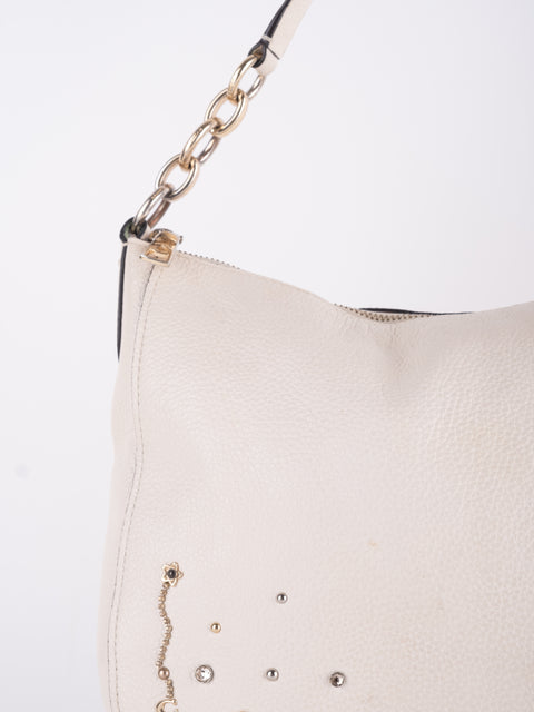 Coach Vintage White Studded Hobo Bag