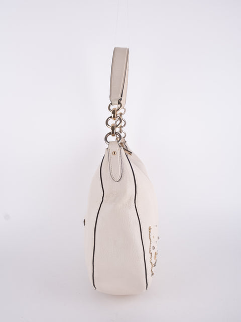 Coach Vintage White Studded Hobo Bag