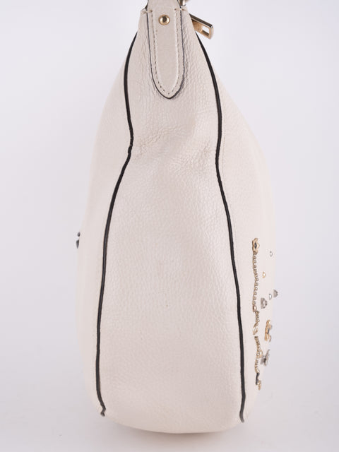 Coach Vintage White Studded Hobo Bag