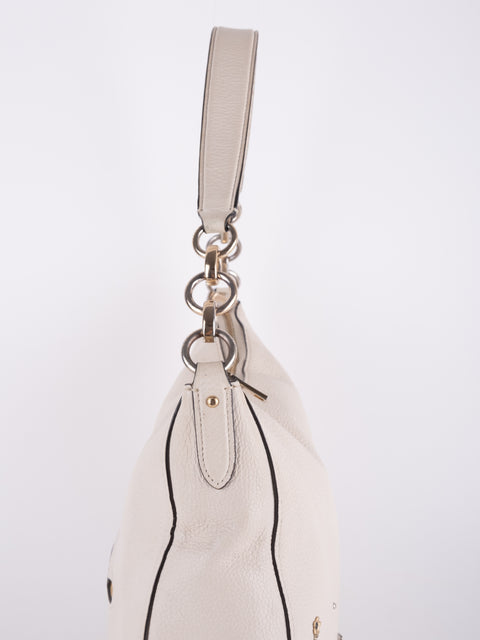 Coach Vintage White Studded Hobo Bag