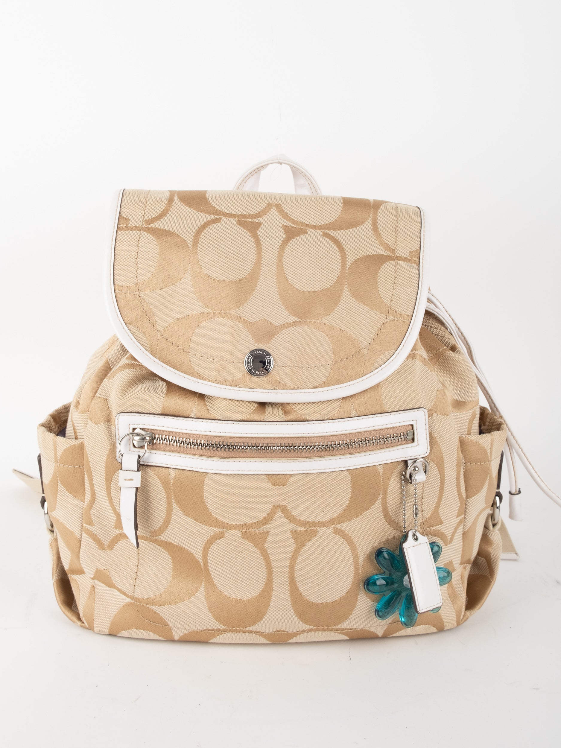 COACH COACH Signature Mini Backpack Beige Canvas Y2K Era