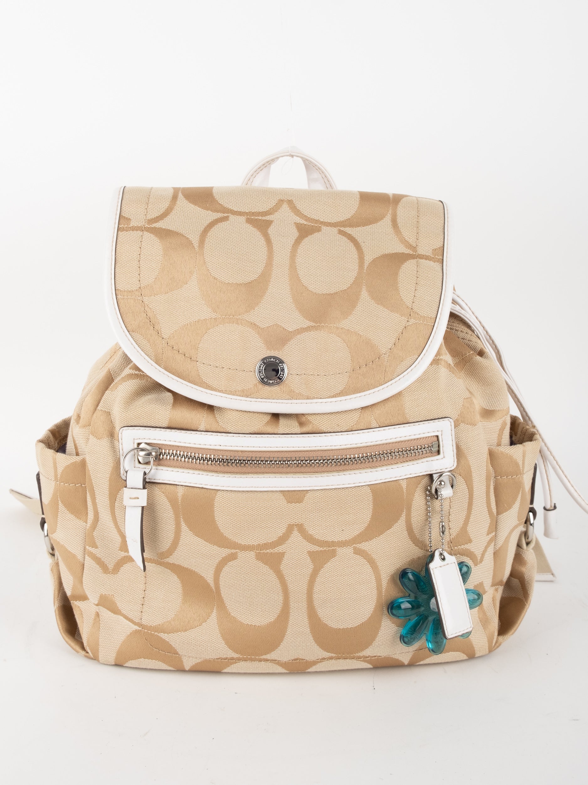 COACH COACH Signature Mini Backpack Beige Canvas Y2K Era