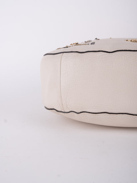 Coach Vintage White Studded Hobo Bag