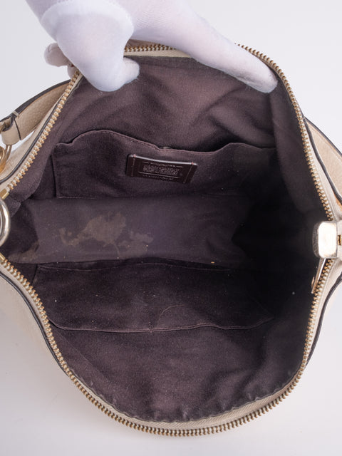 Coach Vintage White Studded Hobo Bag