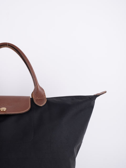 Longchamp Le Pliage Vintage Black Tote Bag