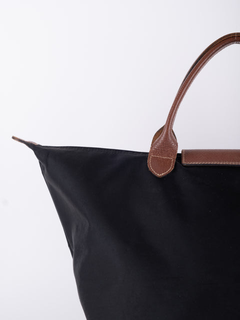 Longchamp Le Pliage Vintage Black Tote Bag