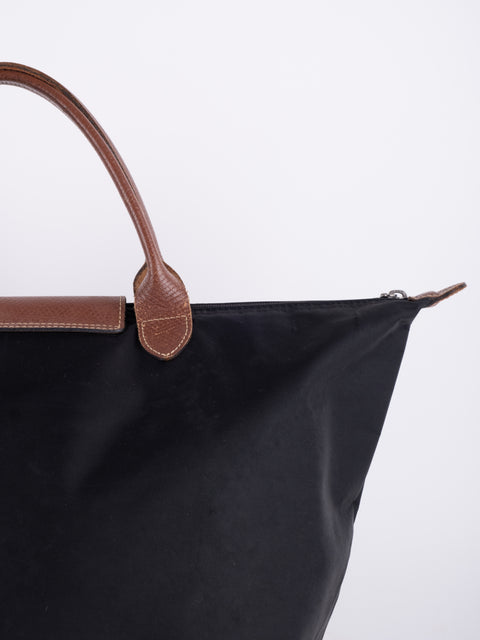 Longchamp Le Pliage Vintage Black Tote Bag