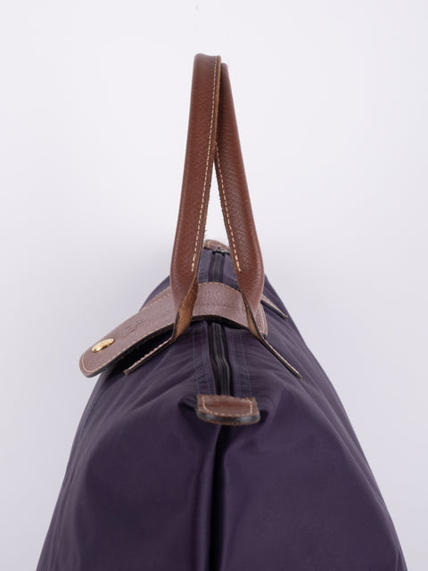 LONGCHAMP Vintage Purple Le Pliage Tote Bag